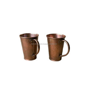 Tasses en cuivre antique verres grandes tasses et verre avec poignées vente chaude tasses à bière limonade avec logo personnalisé - Product Image 1