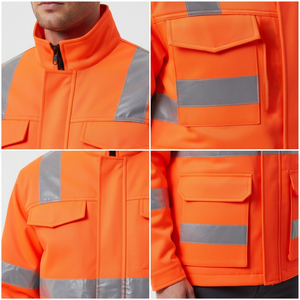 Chaquetas de Seguridad Reflectantes para Hombre, Personalizadas de Fábrica, Transpirables, de Lona, de Alta Visibilidad, con Reflector - Product Image 5