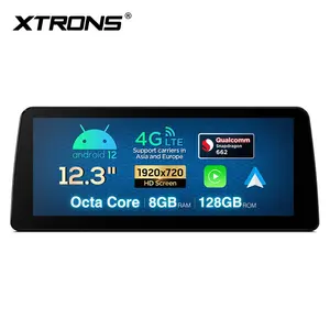 XTRONS 12.3" Snapdragon 662 Android 12 8+128G Car Radio Carplay Android Auto Car DVD Player For BMW 5/3 Series E60 E61 E90-E93