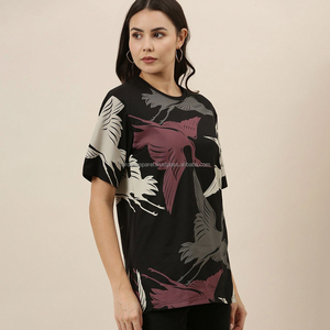 Nardon Apparel 2025 Usine Vente en gros Bouton décontracté pour femmes 100% Coton Logo personnalisé T-shirt imprimé avec broderie personnalisable - Product Image 3