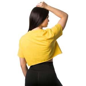 T-shirt court pour femme au design optimal, coupe ajustée, décontracté, pour le fitness, été, 100% coton, respirant, tissu écologique, vente en gros - Product Image 5