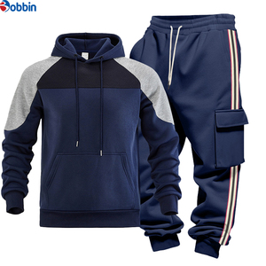 Nuevo Conjunto Deportivo para Hombre, Cómodo, con Capucha, Estilo Cargo, de Poliéster y Algodón, Casual, de Manga Larga, Color Sólido, con Cordón Ajustable - Product Image 5
