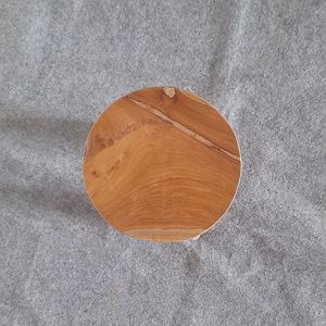 Solid Teak Wood Round Bar <b>Stool</b> Handcrafted Eco-Friendly Durable Tropical Modern Design - Product Image 2