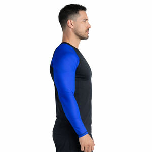 Camisetas de Gimnasio de Compresión con Logotipo Personalizable para Hombre, Secado Rápido, Transpirables, Elásticas, de Manga Larga, Ropa Deportiva de Entrenamiento, Estampado Sólido - Product Image 5