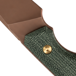 Cuchillos de Hoja Fija Verde Oscuro con Hoja Marrón Cobre, Mango Texturizado, Herrajes Dorados, Funda Protectora Negra y Portátiles para Exteriores - Product Image 4