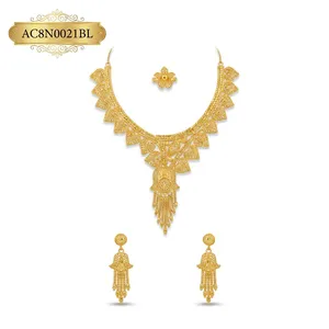 Collar de latón chapado en oro de 18 quilates con forma de flor, diseño floral, cadena de caja religiosa, para bodas y fiestas de mujer - Product Image 4