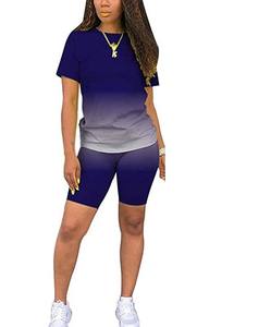 Conjunto de Camiseta y Pantalones Cortos de Verano para Mujer, Holgado, Talla Grande, 100% Algodón - Product Image 2