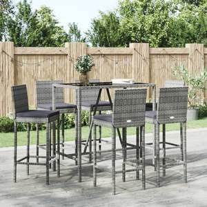 Ensemble de 6 ensembles de meubles de jardin gris pour terrasse - Product Image 1