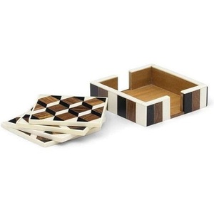 Turquoise Blue Bone Inlay Wooden <b>Box</b> Set With Lid Traditional <b>Floral</b> Pattern Decorative <b>Storage</b> Container - Product Image 3