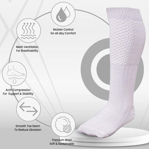 Export Quality Mens Scottish Kilt Hose <b>Socks</b> Highland Traditional Long <b>Wool</b> Blend <b>Socks</b> Ribbed Comfortable Fit for Daily Use - Product Image 2