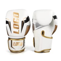Gants de boxe personnalisés avec logo, qualité supérieure, cuir PU, entraînement, kickboxing, karaté, MMA, Muay Thai, Sanda, respirants, légers