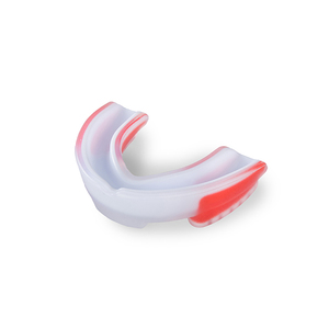 Protector Bucal de Silicona Personalizado, Color Rojo y Blanco, Protección Deportiva, Protector Dental para Atletas - Product Image 1