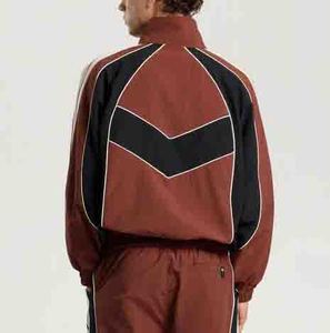 <b>Men</b> Color Blocked Racer <b>Jacket</b> Zip <b>Fly</b> Stand Collar Breathable Polyester Autumn Outdoor Wear Regular Fit <b>Jacket</b> - Product Image 5