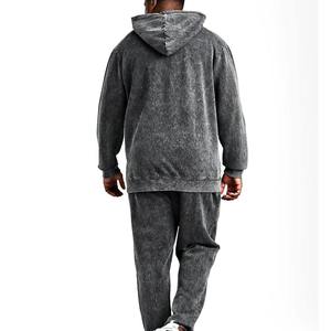 Survêtements d'hiver personnalisés pour hommes, style hip-hop, imprimés sur mesure, effet délavé, vente en gros - Product Image 3