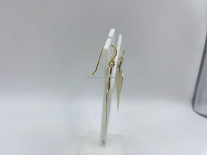 Pendientes colgantes finos clásicos elegantes para fiesta de boda para mujer, delicados, chapados en oro, plata esterlina, oro, el mejor precio para regalo - Product Image 2