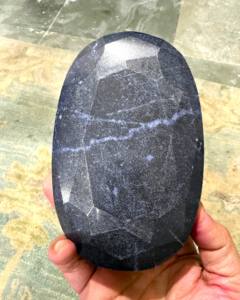 Saphir bleu chauffé ovale facetté, cabochon de pierre précieuse naturelle en corindon pour la fabrication de bijoux - Product Image 6