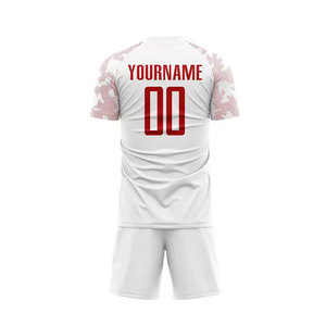 Maillot de football professionnel à tissage uni, personnalisé par sublimation, col en V, anti-transpiration, uniforme d'équipe - Product Image 3