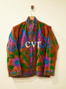เสื้อโค้ทกำมะหยี่ปักมือ คอจีน แขนยาว ลายเพสลีย์ ฤดูใบไม้ร่วง ไซส์ใหญ่ เสื้อคลุมลำลองสำหรับผู้หญิง - Product Image 1