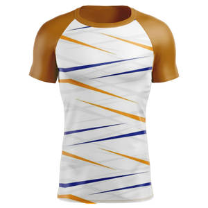 T-shirt de compression pour homme à manches courtes, haut d'entraînement, sous-vêtement de sport, sous-couche de compression sublimée, entièrement personnalisable - Product Image 1