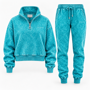 Pullover Tracksuits <b>for</b> <b>Women</b> Custom Embroidery Logo Breathable <b>Sweatsuit</b> Wholesale Cheap Winter Lace - Product Image 3