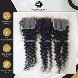 ผมแท้ 100% ไม่ผ่านการแปรรูป  แบบ 4x4 Lace Natural Curly Closures – ต่อผมจากผู้ค้าส่งของแท้ในราคาถูกที่สุด - Product Image 5