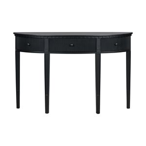Pine Veneer <b>Console</b> Table with Distinctive Four Legs and Vertical Stripe Drawer Fronts - Product Image 3