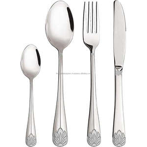 Ensemble de couverts modernes vintage de style italique Argenterie également disponible en ensemble de couverts en acier inoxydable de couleur or fabriqué en Inde - Product Image 6