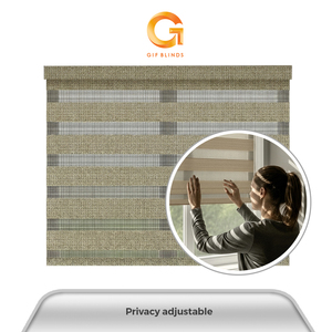 Persianas Zebra con Garantía del Mejor Proveedor, 50% de Protección Solar, Color Crema Marrón ZB91501 137x183cm, Superventas en Malasia, para Hogar y Oficina, Calidad OEM B2B - Product Image 2