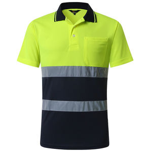 Camiseta Polo de Trabajo de Alta Visibilidad para Hombre, Transpirable, Impermeable, Fluorescente, Térmica, de Manga Corta, Ropa de Protección para Verano - Product Image 4
