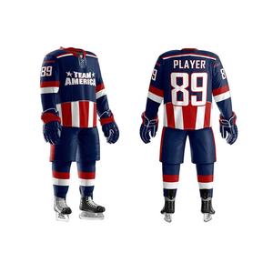Custom Made Breathable Lightweight ice hockey jersey Polyester Sublimated Team Wear Uniform - Product Image 6