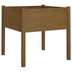 Jardinière en bois de pin massif brun miel 27,6x27,6x27,6 po Pots et jardinières - Product Image 2