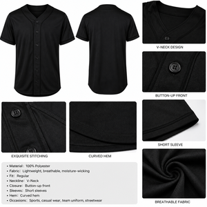 Maillot de baseball durable conçu pour les joueurs ayant besoin de performances fiables lors des événements sportifs, des clubs et des équipes, pour la performance d'équipe. - Product Image 5