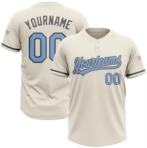 Novedad 2026: Camisetas de béisbol con cuello en V y dos botones, ropa deportiva de softbol con técnica de impresión, diseño de logotipo personalizado, OEM ODM, MOQ bajo - Product Image 6