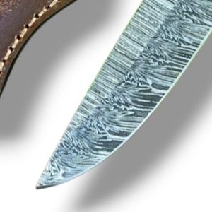 Couteaux de chasse en acier Damas cuivré, lame à motifs de haute qualité, faits à la main, pour le camping et la chasse en extérieur, pour la nature sauvage - Product Image 4