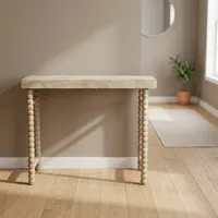 Table console scandinave en bois de manguier massif, faite à la main, durable, design minimaliste moderne, meuble de salon avec base sur pieds