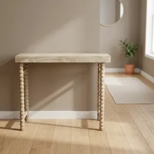 Scandinavian Mango Solid <b>Console</b> <b>Table</b> Handmade Durable Modern Minimalist Living Room Furniture Leg Base Design - Product Image 6