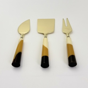 Amazing Stainless Steel Gold <b>Cheese</b> <b>Set</b> Multicolor Resin Handle with Food Safe SetDishwasher Safe <b>Cheese</b> Tools for Kitchenware - Product Image 4