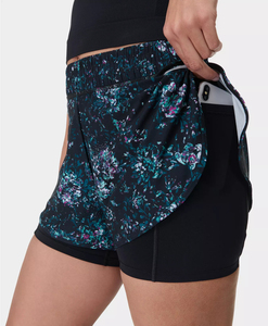 Shorts en jean tendance pour femmes, taille haute, ourlet à volants, jambes larges, élégants et confortables, shorts d'été - Product Image 3