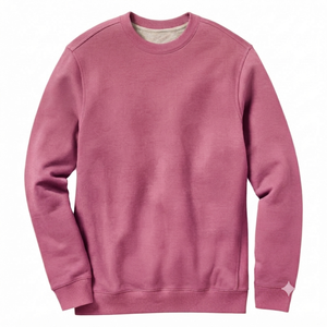 เสื้อฮู้ดผู้ชายสีชมพูแบบคอกลมสั่งทำขายส่ง ผ้าฟลีซหนานุ่ม แขนยาว แบบเรียบง่าย สำหรับฤดูใบไม้ร่วง บริการ OEM - Product Image 1