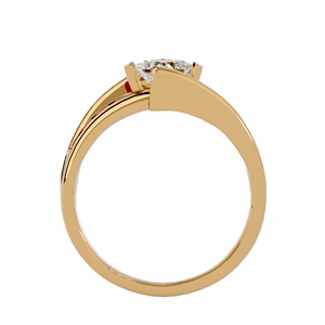 Anillo de compromiso clásico de oro de 14K de la mejor calidad, joyería fina, anillos elegantes con diamantes cultivados en laboratorio, joyería nupcial elegante. - Product Image 1