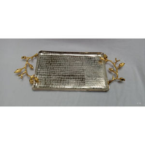 Bandeja de accesorios para el hogar, accesorio clásico para entretenimiento, elegante plato decorativo de metal, accesorio vintage para mesa, lujoso - Product Image 6