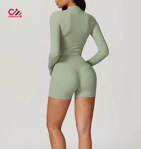Vêtements de sport pour femmes, nouvelle collection, ensembles de yoga courts pour femmes, vêtements de sport légers et doux, ensembles de yoga sans couture - Product Image 6