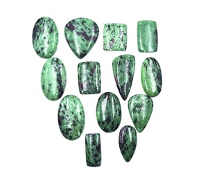 Piedra Preciosa Suelta de Zoisita Verde con Rubí Natural, Forma Cabujón, 14-42 mm, Certificada por IGI, para Joyería Artesanal - Product Image 6