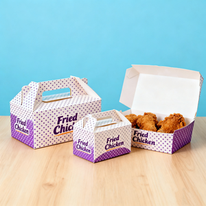 Custom Logo Printing Eco-Friendly Biodegradable Happy Meal Treat Gable <b>Box</b> Kids <b>Party</b> Favor Gift <b>Box</b> Packaging for Fried Chicken - Product Image 1