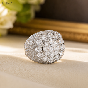 925 Sterling <b>Silver</b> Prong Setting Round Diamond Moissanite Hip Hop Wedding Iced <b>Ring</b> for <b>Men</b> - Product Image 5