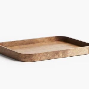 Eco Friendly Solid Wood Serving Tray Ideal For <b>Kitchen</b> Dining <b>Table</b> Serving And Home Decor Purposes - Product Image 1