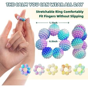 10 Pack Spiky Sensory <b>Rings</b> Quiet Acupressure Finger Massager for Adults and Teens <b>Fidget</b> Spinners for Anxiety Relief - Product Image 3