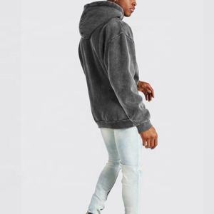 NOUVEAU Pull Homme Personnalisé Imprimé Automne Oversize Sans Poches Épaules Tombantes Mélange Polyester/Coton Écologique Gris Acide - Product Image 1