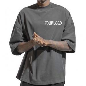 Camiseta Blanca de Moda Urbana para Hombre, Cuello Redondo, Manga Corta, Corte Holgado, Algodón, Informal, Básica - Product Image 5