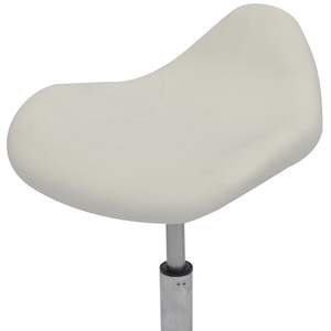 Sgabello Spa girevole professionale Design curvo per saloni di colore bianco mobili da salone - Product Image 5